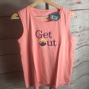 NWT Life Is Good "Get Out" Muscle Tank Top